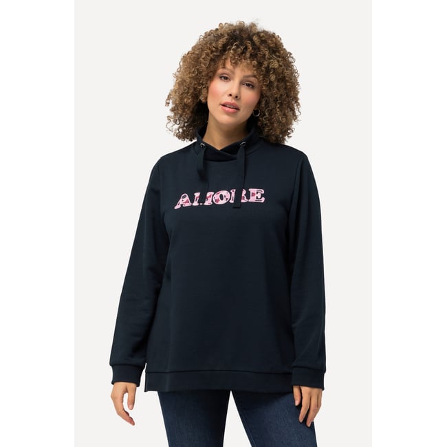 Sweat-shirt Amore. Manches longues et col marine <span itemprop=