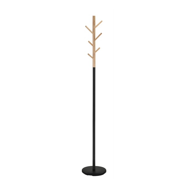 Porte-manteau en métal et en BOIS, BOSQUET Couleur noir <span itemprop=