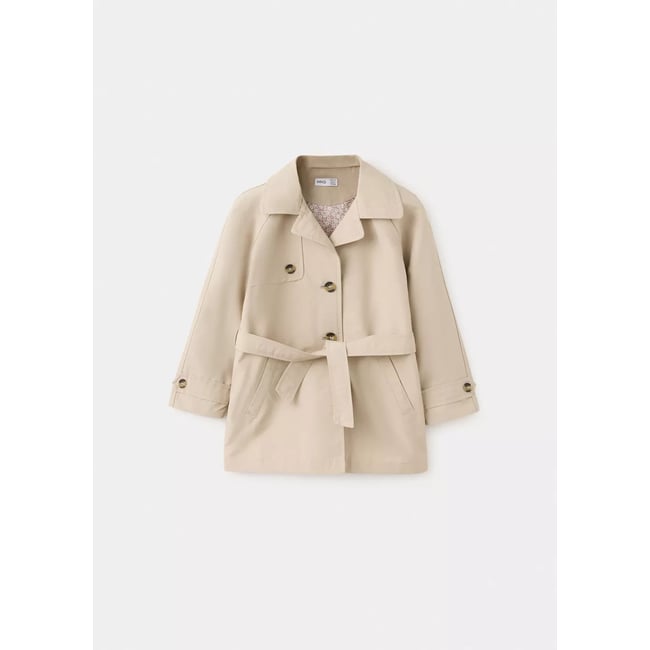 Trench ceinture écru <span itemprop=