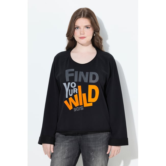 Sweat-shirt à message noir <span itemprop=