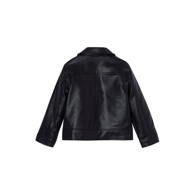 Veste perfecto faux cuir fille parfum noir Vertbaudet La Redoute