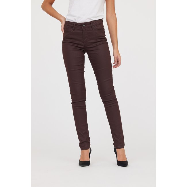Jean coton slim JANA bordeaux coatted <span itemprop=