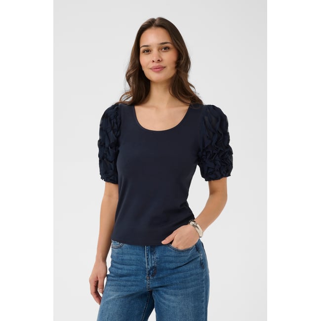 T-shirt à manches courtes bleu midnigth marine <span itemprop=
