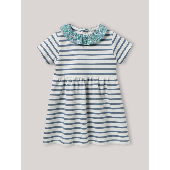 Robe marinière en coton biologique liberty harriet <span itemprop=