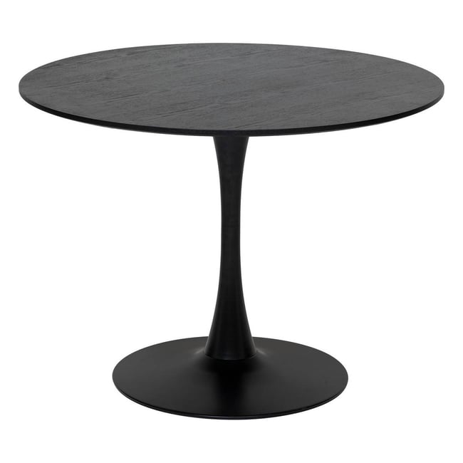 Table à manger ronde 4 places plateau placage chêne ELIAS - ATMOSPHERA