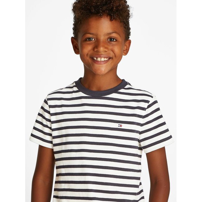 T-shirt rayé rayé bleu marine <span itemprop=
