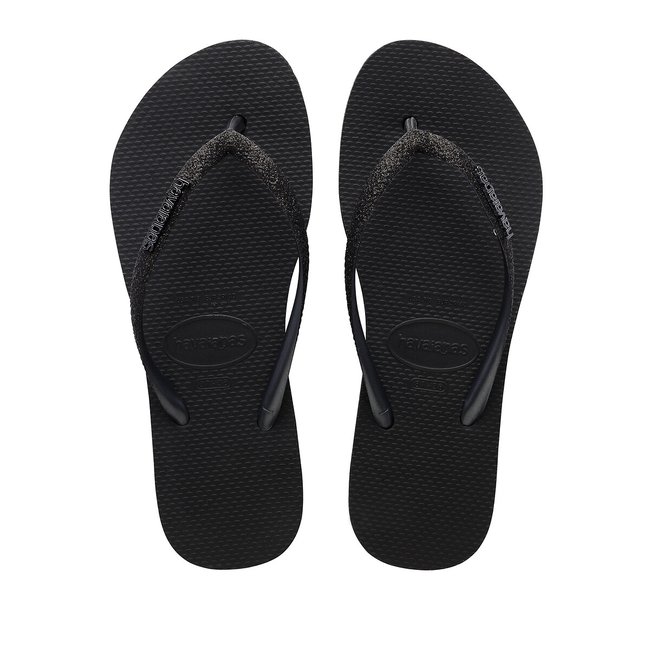 Chanclas Slim Flatform Sparkle negro <span itemprop=