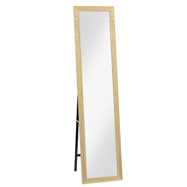 Miroir en pied MDF Bois naturel Couleur beige <span itemprop=