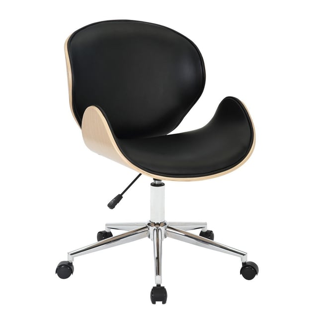 Chaise de bureau décor bois noyer clair H84 cm - HERCULE Couleur v002237 <span itemprop=