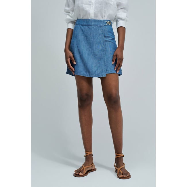 SKORT EN LIGHTDENIM bleu <span itemprop=