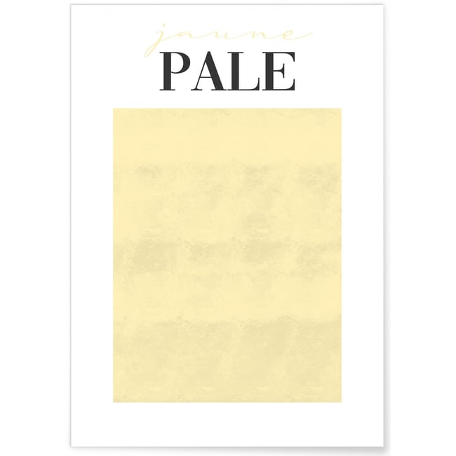 Affiche Jaune Pale Couleur blanc <span itemprop=