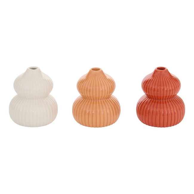 Lot de 3 soliflores en dolomite NIPPO Couleur multicolore <span itemprop=