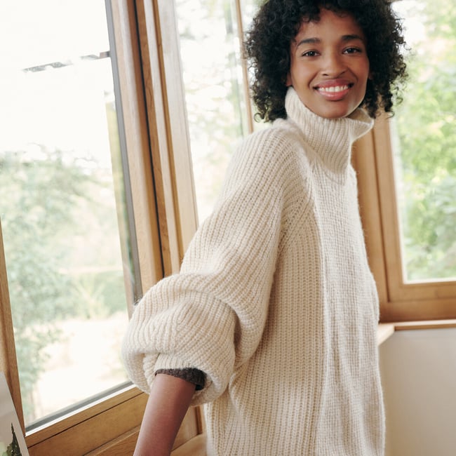 Pull loose côtelé, col montant - LA REDOUTE COLLECTIONS
