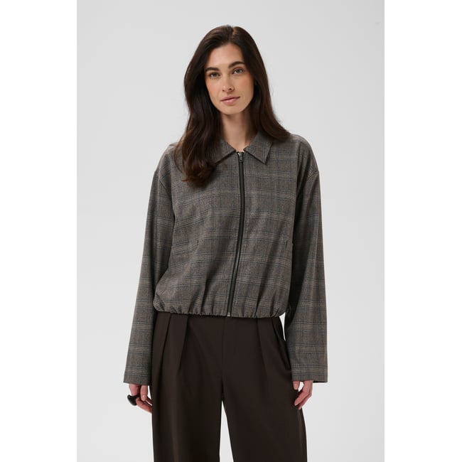 Blazer marron brown check <span itemprop=