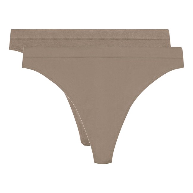 Confezione da 2 strings senza cuciture Les Pockets pelle rosato DIM
