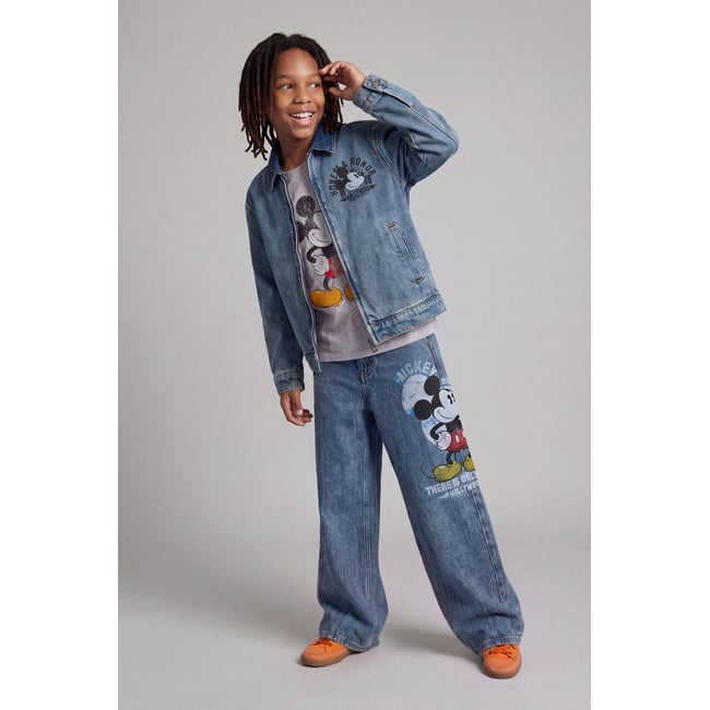 pantalon en jean Mickey™ Mouse Disney™ bleu clair <span itemprop=