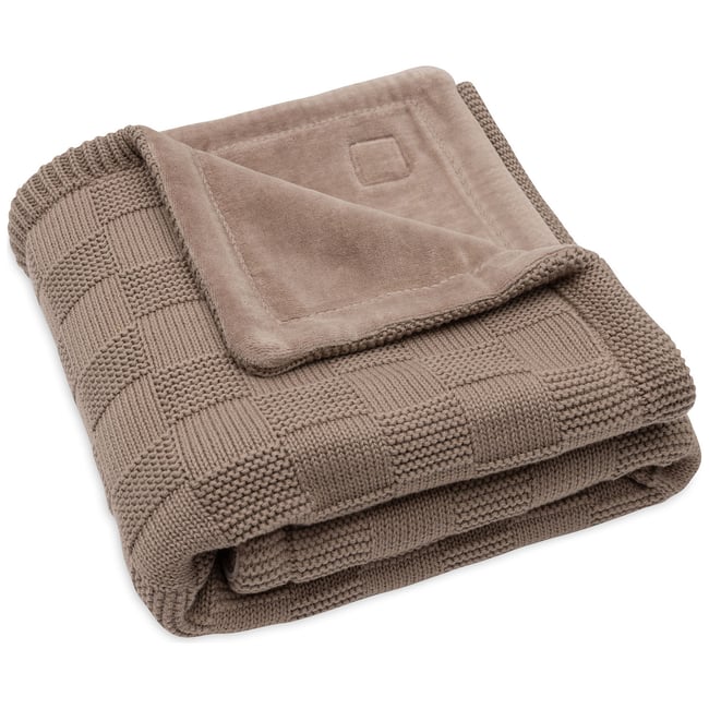 Couverture en polaire marron <span itemprop=