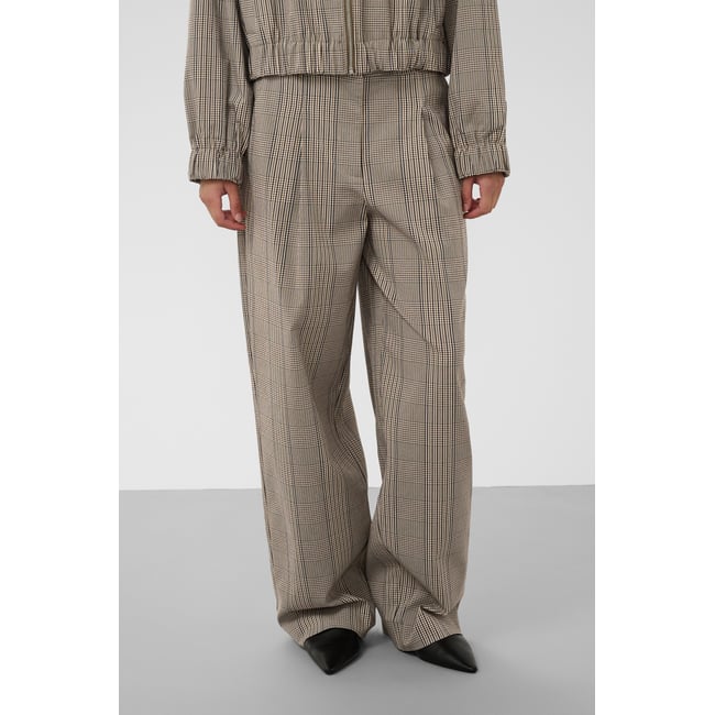 Pantalon Casual beige nightsky brown check <span itemprop=