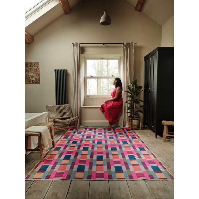 Eco-Washable Jude Geo Weave Rug, multi-coloured, HUG RUG