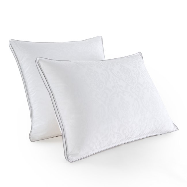 Weiches Kopfkissen, 30% Premium-Daunen mit Milbenschutz weiss <span itemprop=