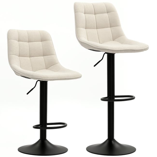 Tabouret de bar Chenille Beige Couleur beige <span itemprop=