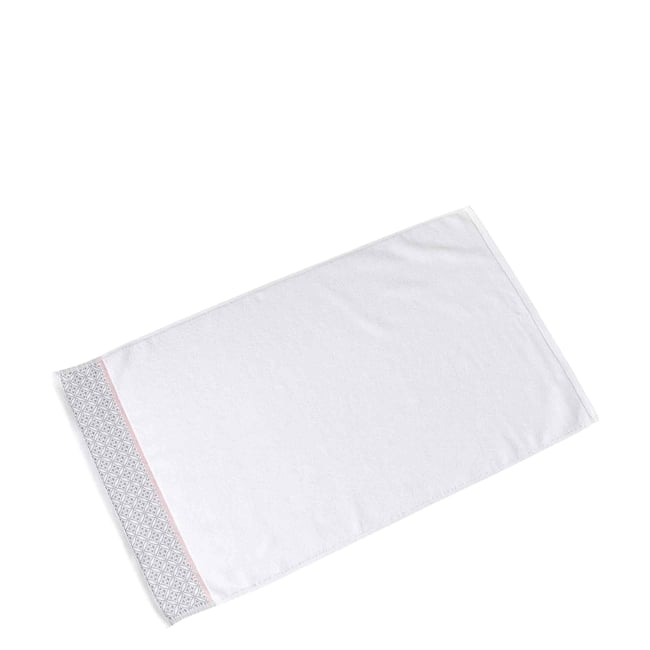 Tapis rectangle Belin blanc 50 x 85 cm blanc <span itemprop=