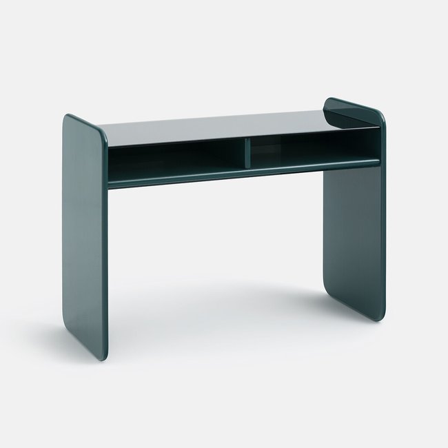 Bureau plateau verre trempé fumé, Ericson Couleur vert <span itemprop=