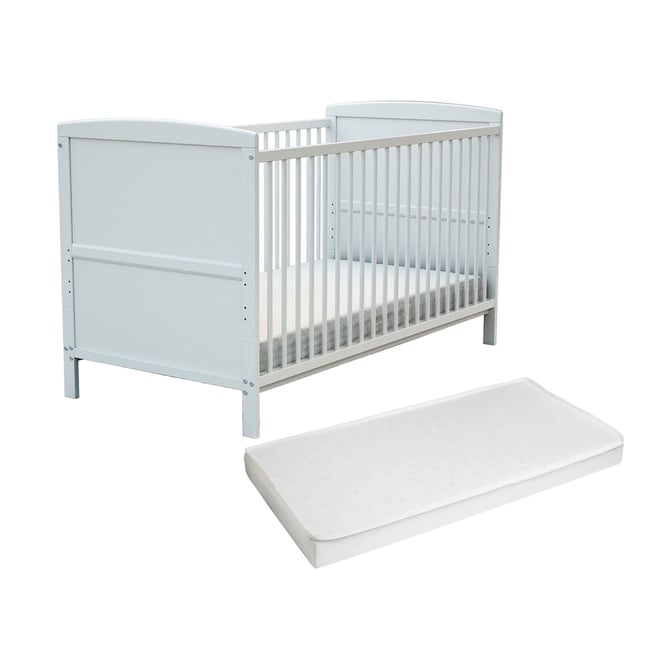 Lit bébé évolutif en bois avec matelas en bois LUNA v002227 <span itemprop=
