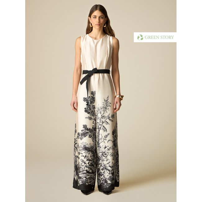 Combinaison en satin fantaisie blanc <span itemprop=