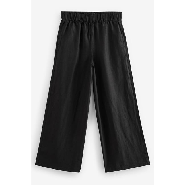 Pantalon large haut de gamme en noir <span itemprop=