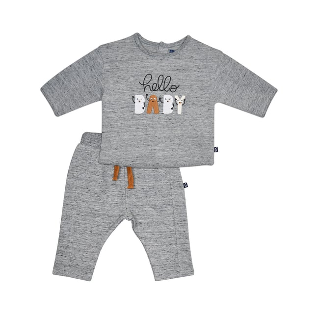Sweat pantalon maxime molleton gris <span itemprop=