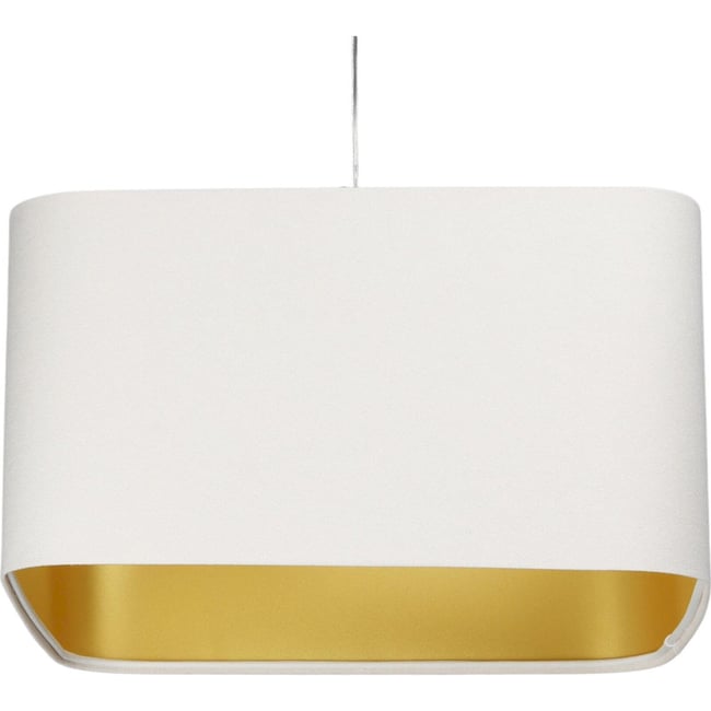 Suspension en velours avec détails dorés Kwadro Couleur blanc velours et or scintillant <span itemprop=