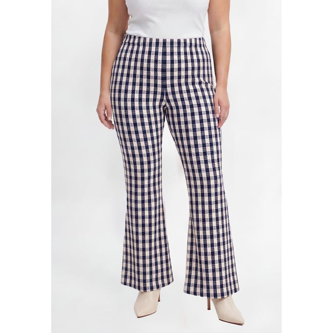Pantalon Flare Fit bleu <span itemprop=