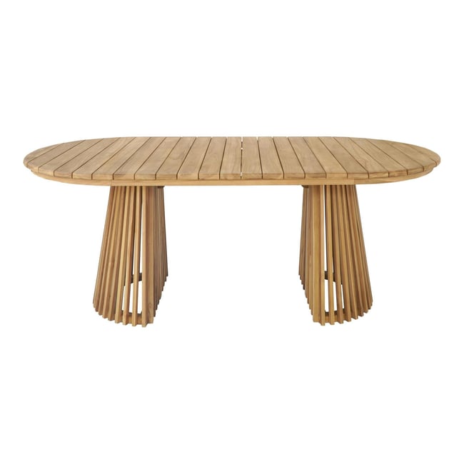 Table à manger en teck naturel 200x100 KUTA Couleur bois naturel <span itemprop=