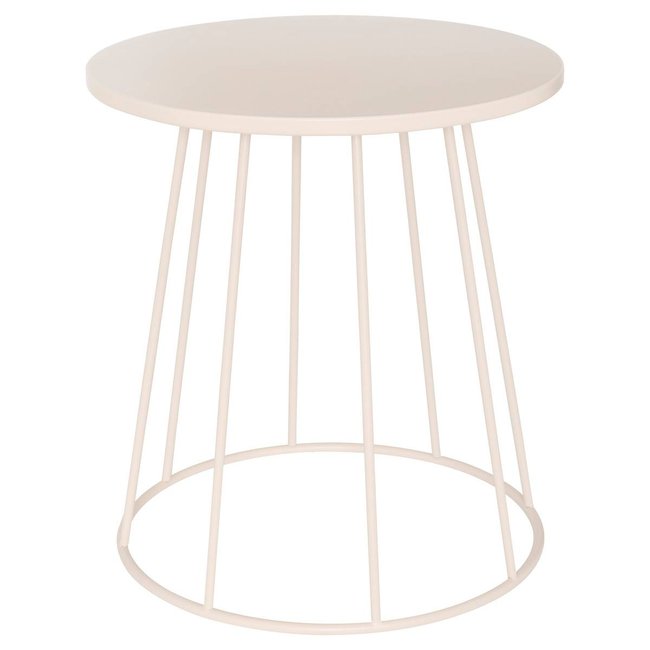 Table d’appoint ronde en acier piètement ajouré LATTE - ATMOSPHERA