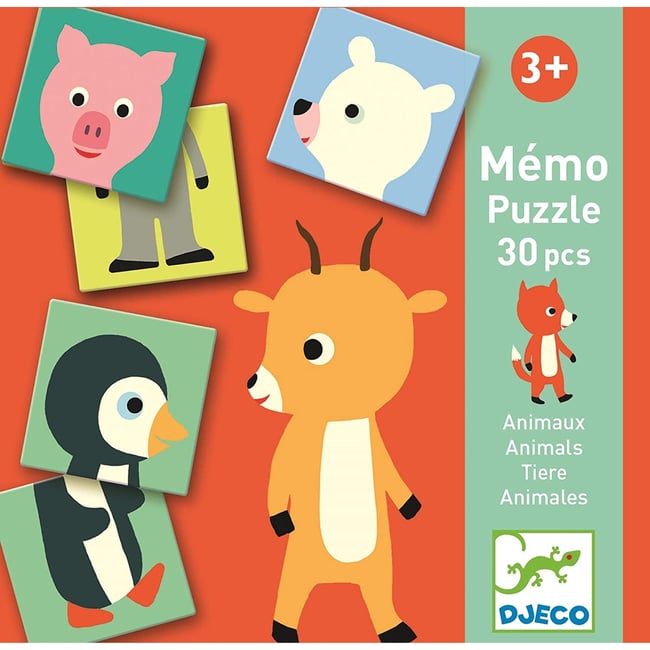 Jeux d'apprentissage Mémo Puzzle Animaux 30 pièces v019845 <span itemprop=
