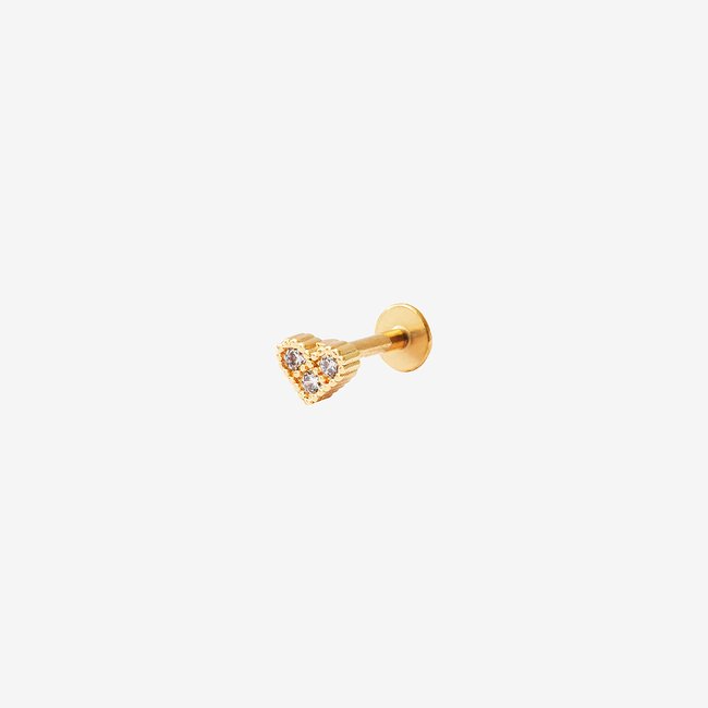 Piercing plat heart - candy blanc <span itemprop=