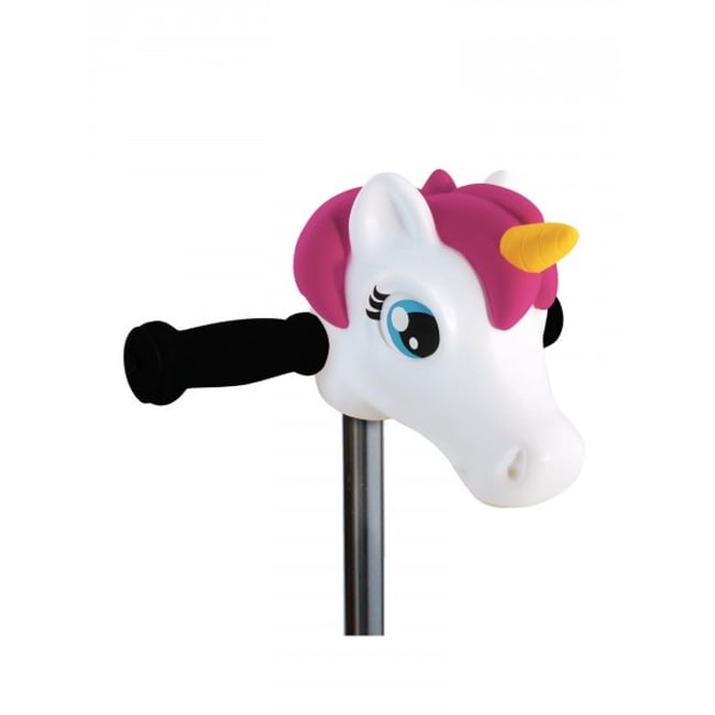 Tête de trottinette licorne blanc <span itemprop=