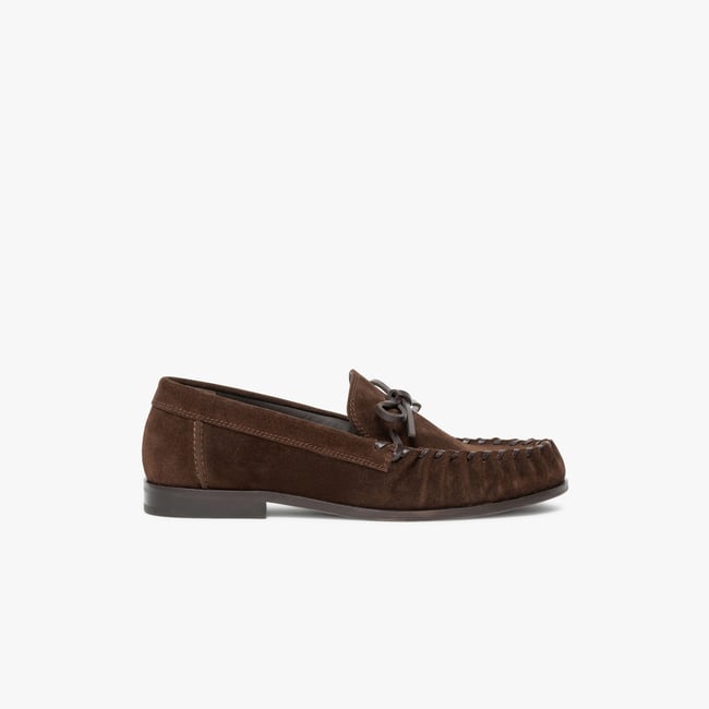 Mocassin en cuir ALEXIE marron chocolat <span itemprop=