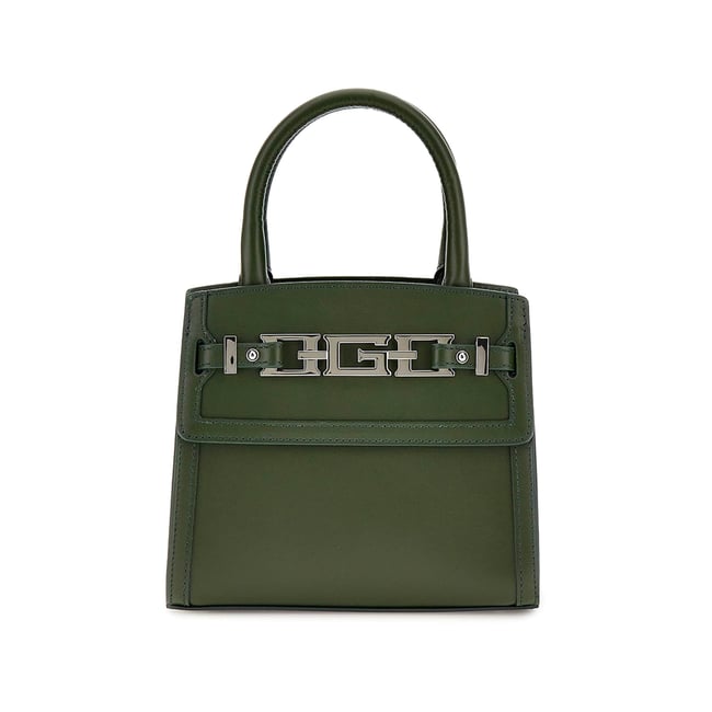 Mini Sac À Main Cristina Cuir Véritable vert foncé <span itemprop=