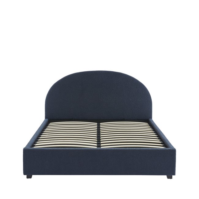 Lit coffre en tissu bouclette 160x200cm - Merle - DRAWER