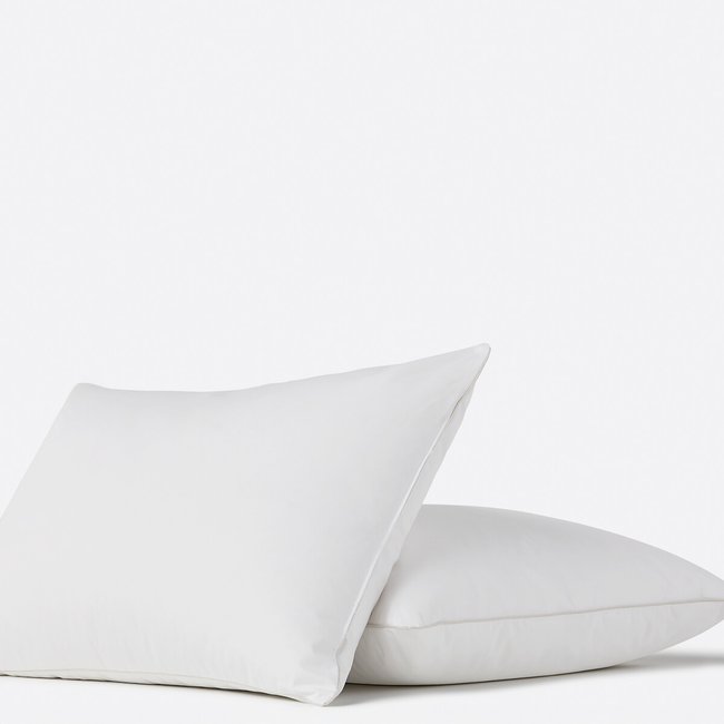 Oreiller ferme fusion 50% duvet 50% fibre Couleur blanc <span itemprop=