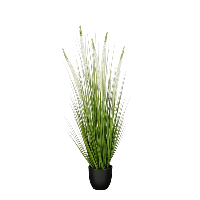 Plante artificielle ZIERGRAS Couleur blanc <span itemprop=