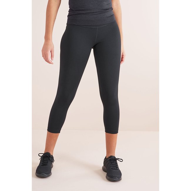 Legging De Sport Taille Haute Longueur 3/4 noir <span itemprop=