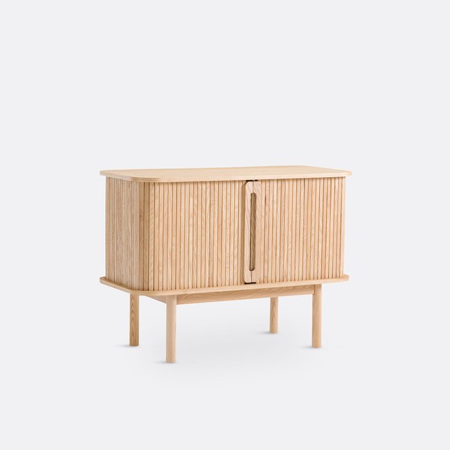 Buffet bas 2 portes coulissantes, Wapong Couleur naturel <span itemprop=