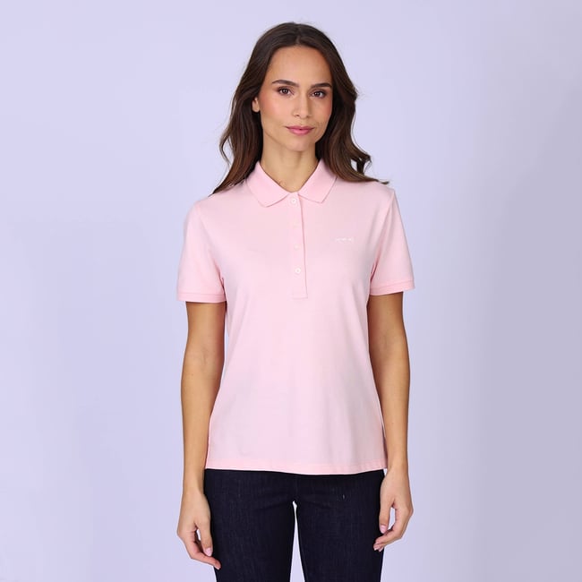 Polo Gaëlle rose pale <span itemprop=