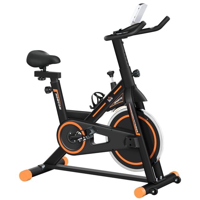 Vélo d'appartement Acier Orange noir <span itemprop=