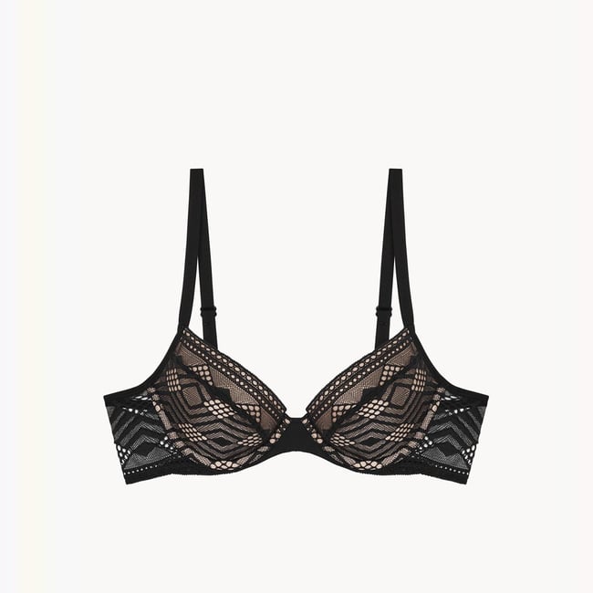 Soutien-gorge push-up ONDINE noir <span itemprop=