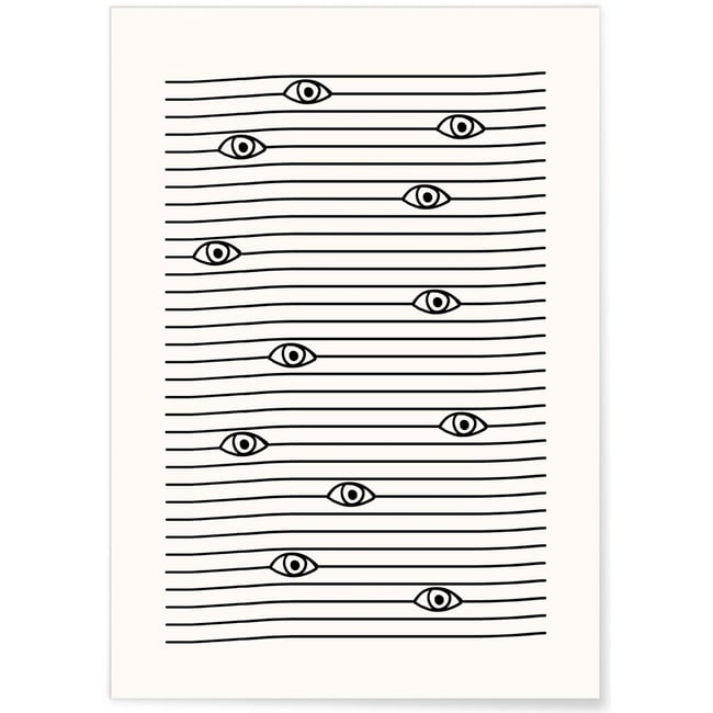 Affiche L'oeil Couleur blanc <span itemprop=