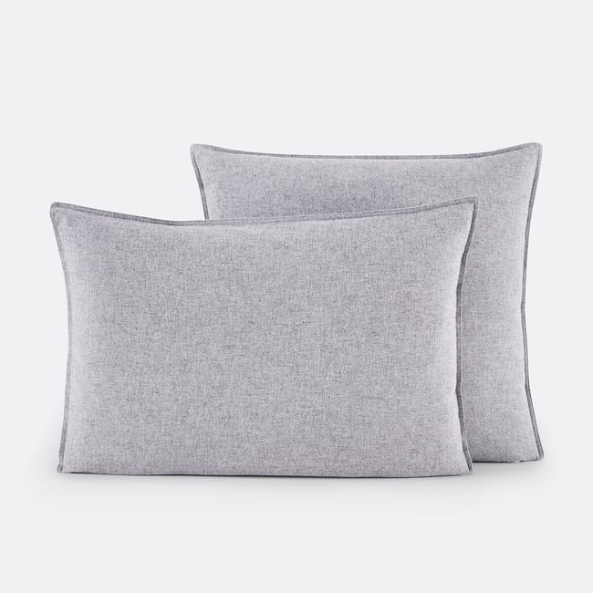 Funda de almohada, en franela de algodón chambray, Clara - LA REDOUTE INTERIEURS